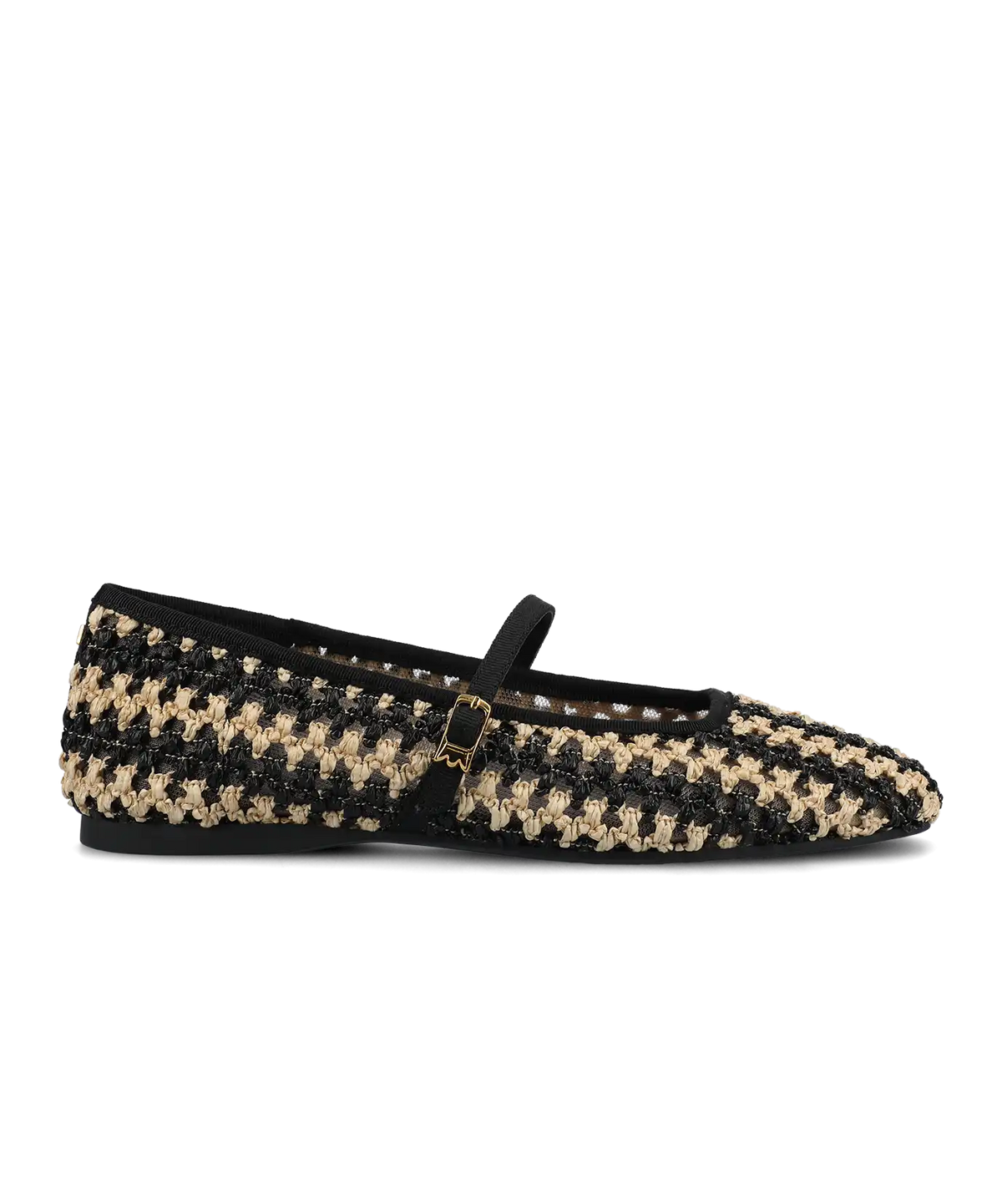 The Hummingbird Mary Jane - Black/Natural Openweave